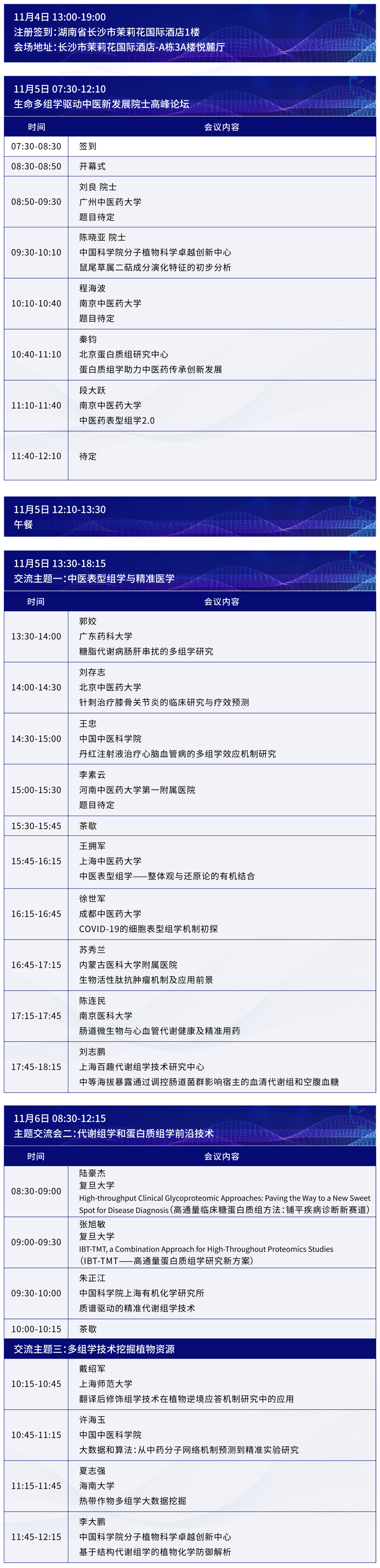 第三届中医药表型组学院士高峰论坛会议暨第三届全国代谢组学及蛋白质组学双星峰会