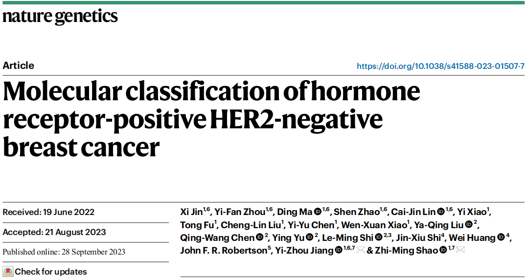 多组学联合IF=30.8 | 乳腺癌亚型新解析，开启乳腺癌治疗新篇章！(图1)