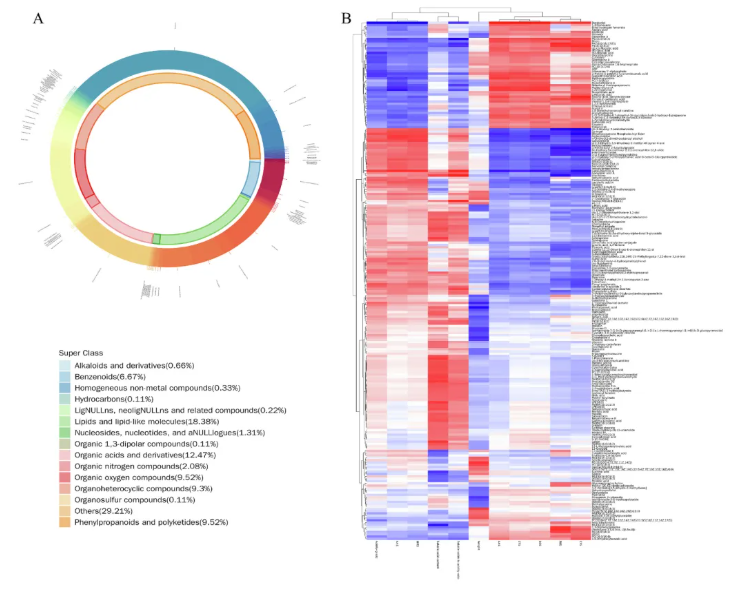Food Chemistry:X(IF=8.2)|中国热带农业科学院徐兵强团队:电子舌+非靶标代谢组学深度解析黄皮品种代谢差异,揭示黄皮风味密码!(图4) Food Chemistry:X(IF=8.2)|中国热带农业科学院徐兵强团队:电子舌+非靶标代谢组学深度解析黄皮品种代谢差异,揭示黄皮风味密码!(图4)